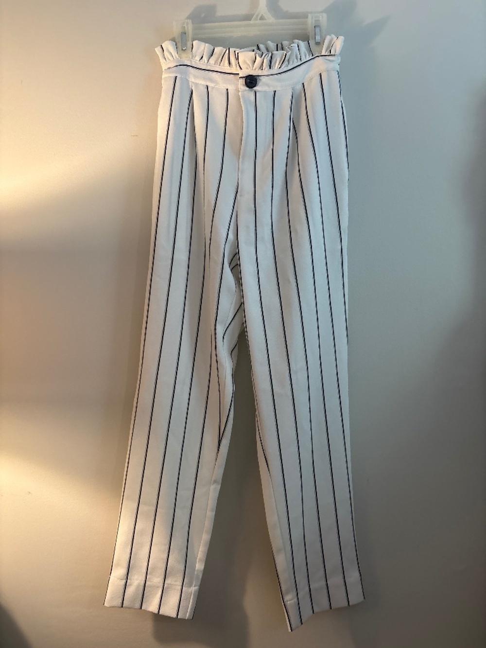 Simplee black white striped pants